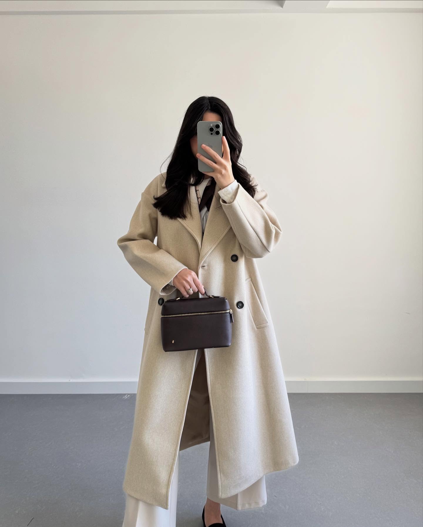 MANTEAU CACHEMIR AVEC BOUTON
