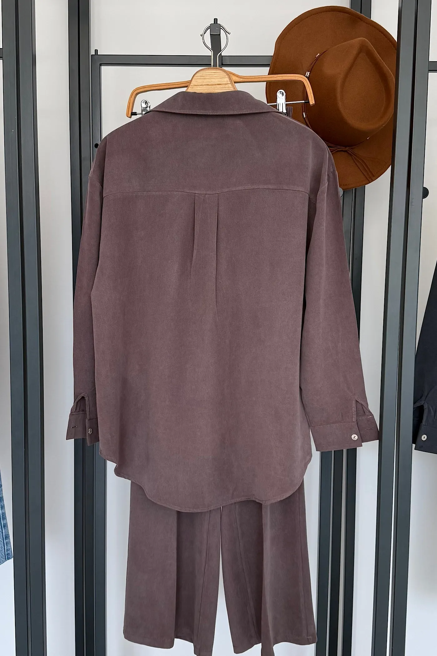Ensemble Chemise & Pantalon en Modal – MARRON