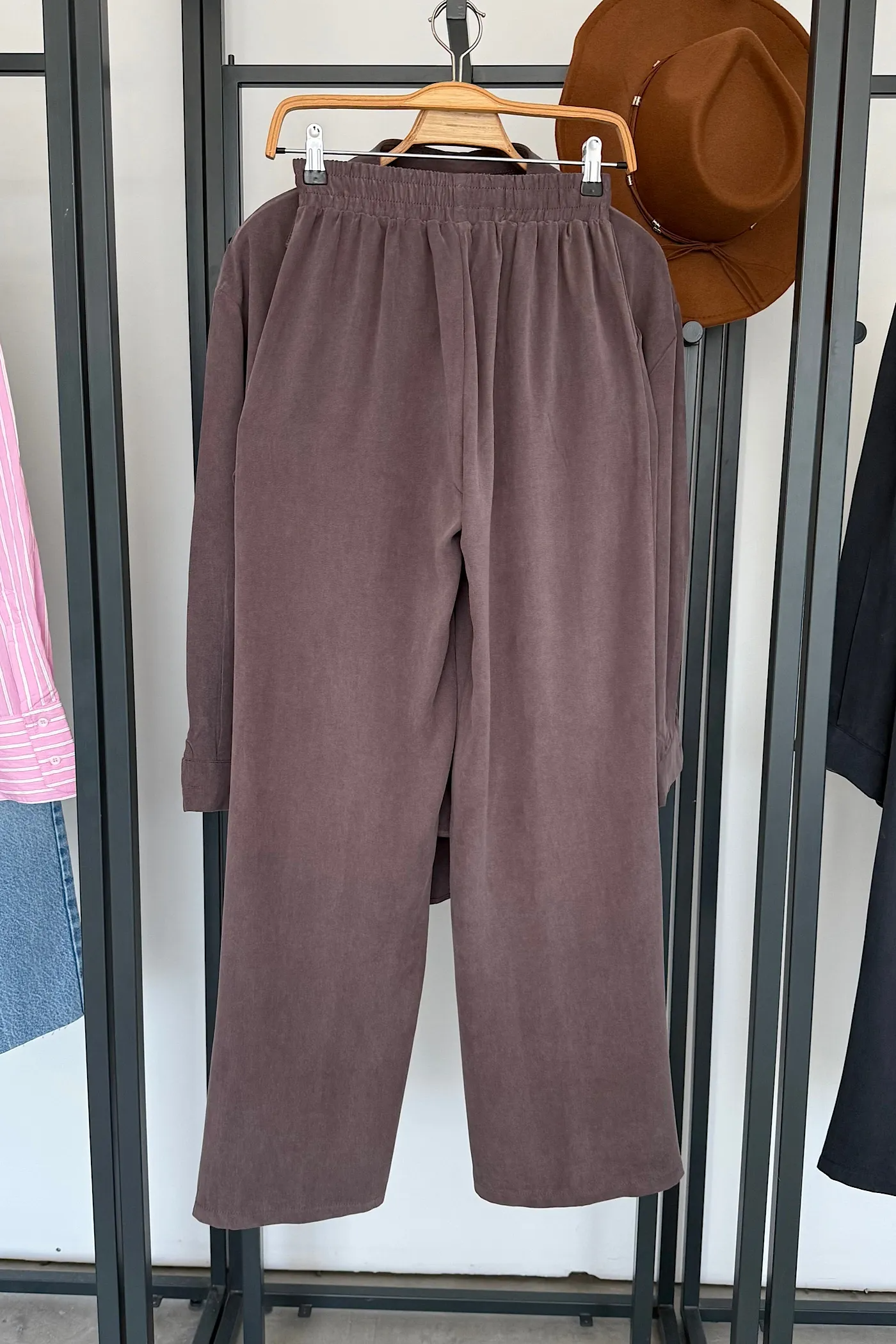 Ensemble Chemise & Pantalon en Modal – MARRON